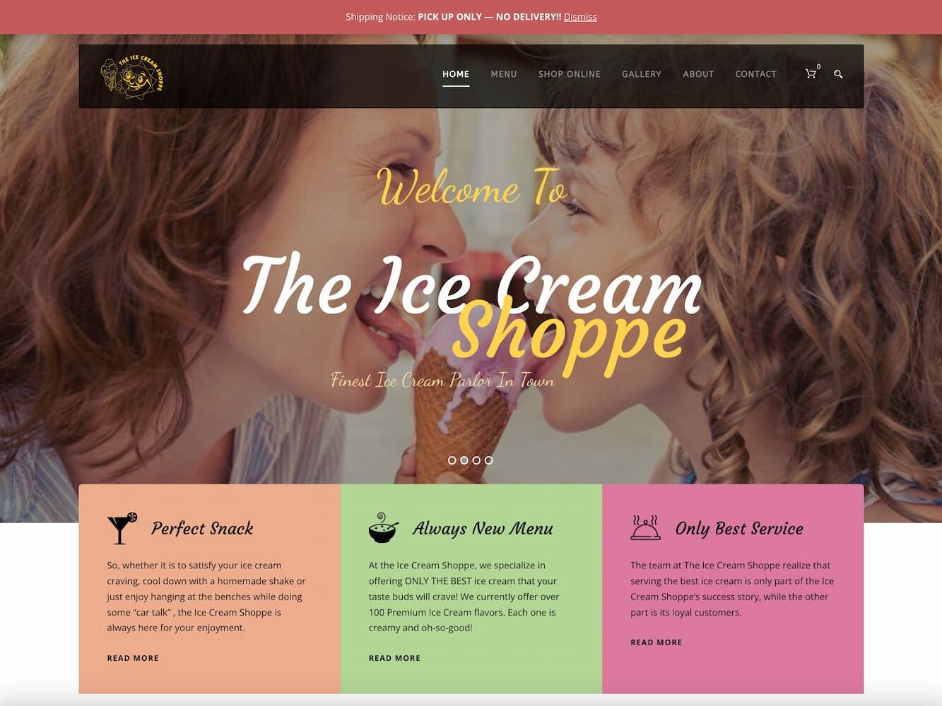 theicecreamshoppe home page