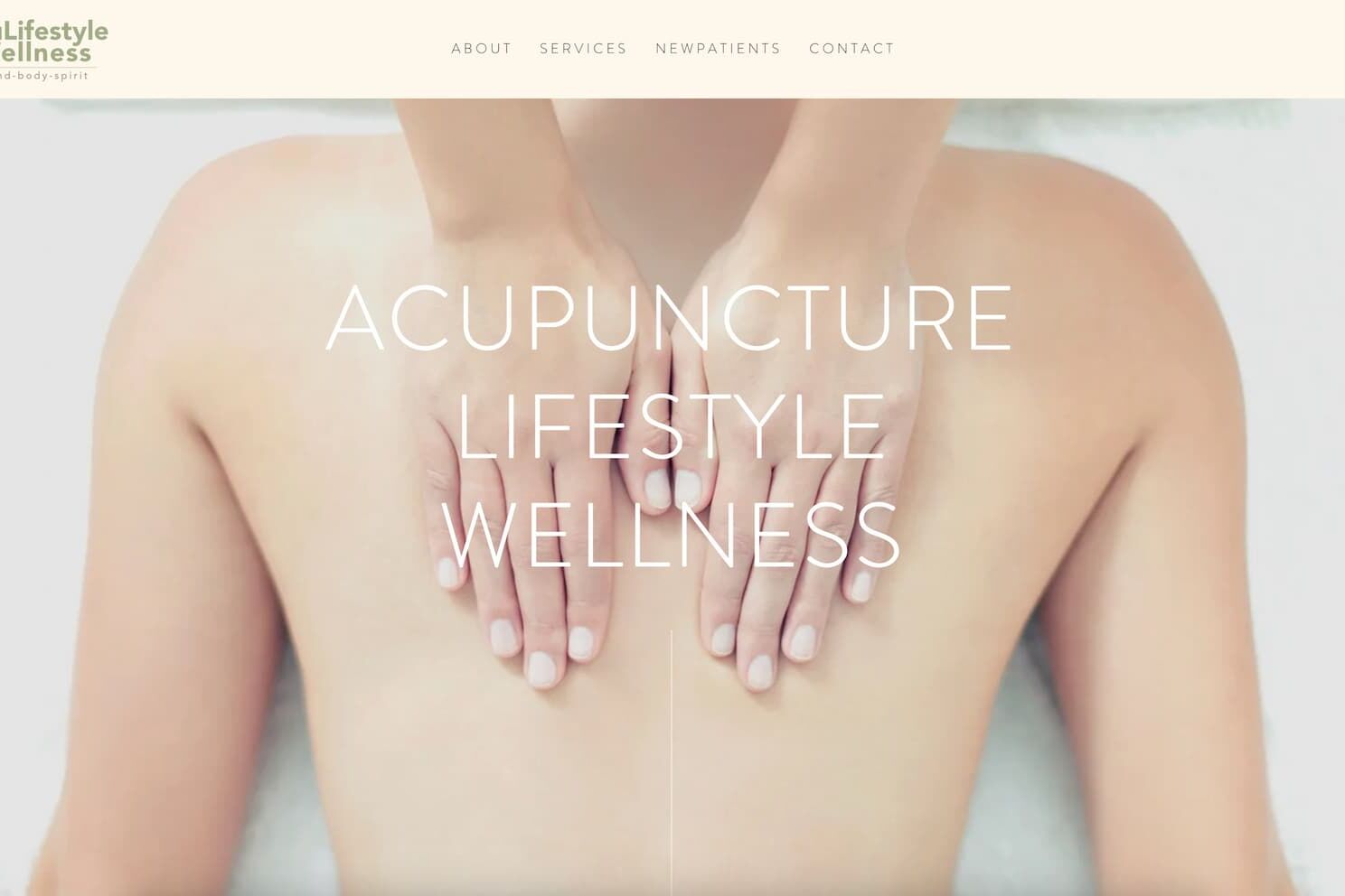 home page hero section